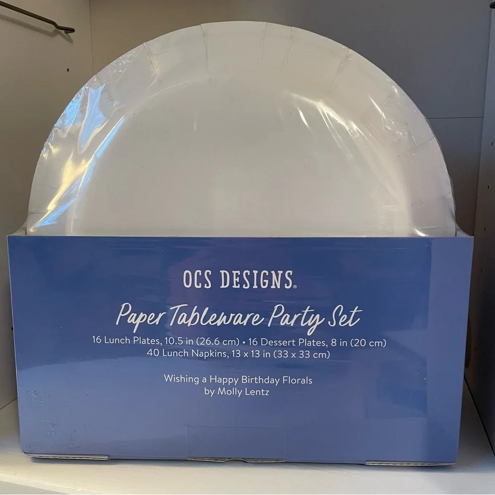 Birthday Party Paper Goods - NEW - Paper Tableware Party Set by OCS Designs